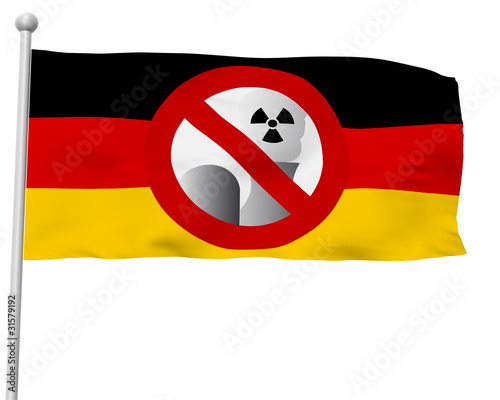 Fahne BRD AKW Verboten