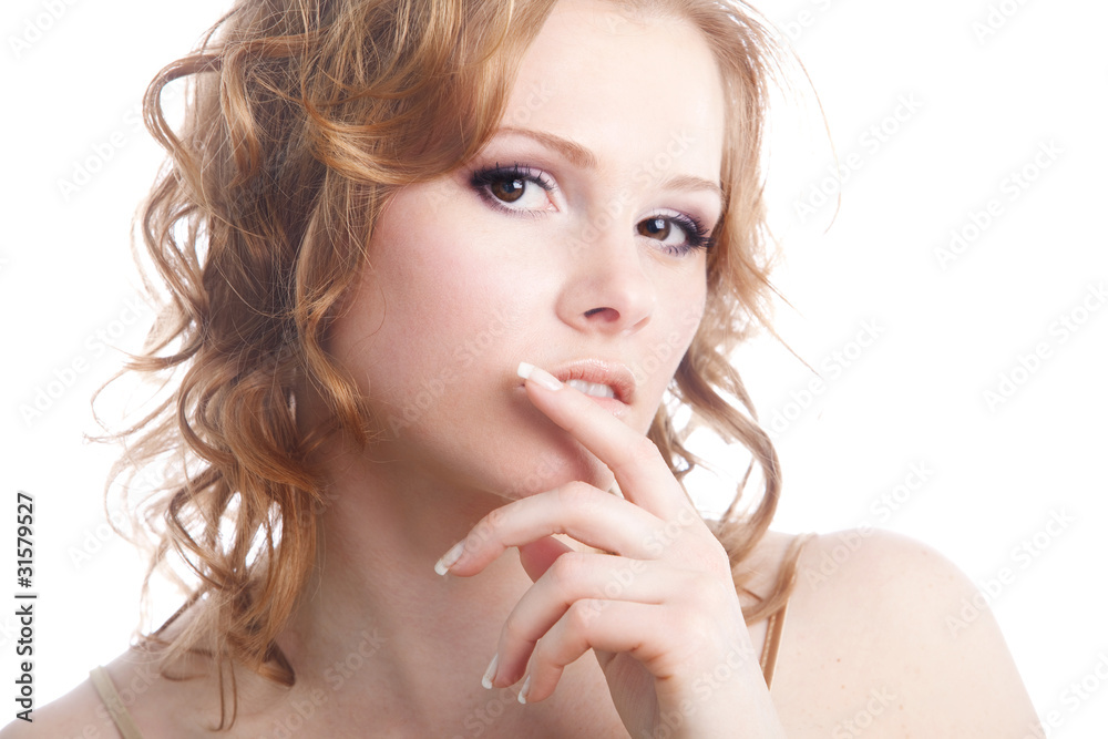 Close-up portrait of a beautiful young girl Close-up portrait of a beautiful young girl