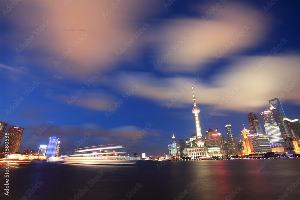 beautiful of shanghai night scene