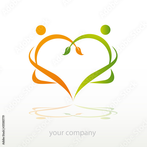 logo entreprise, coeur, rencontre