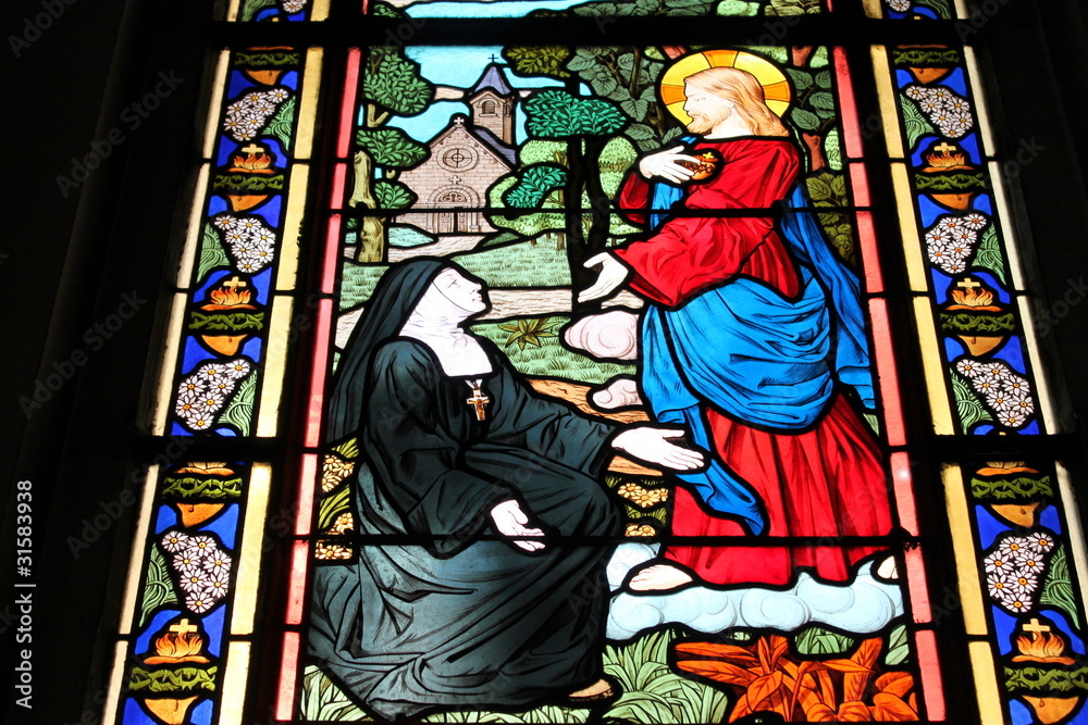 Obraz premium Vitrail de l'église Saint-Honoré d'Eylau à Paris