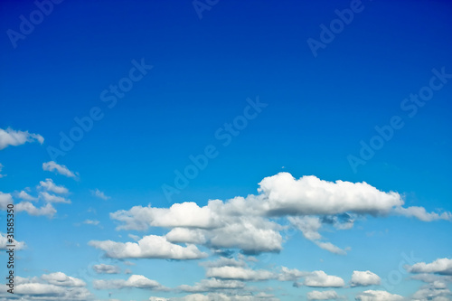 beautiful blue-sky and sparse white clouds