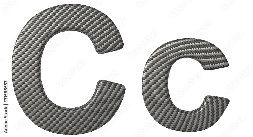 Carbon fiber font C lowercase and capital letters Carbon fiber font C lowercase and capital letters