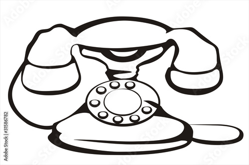 retro telephone symbol