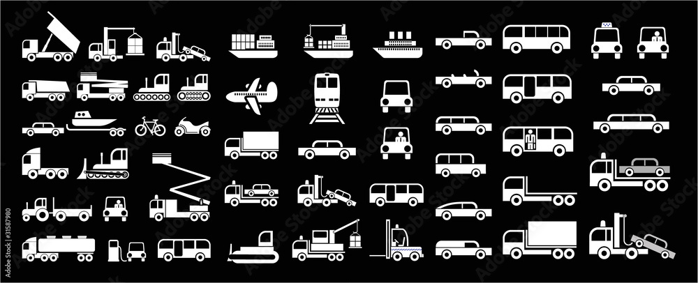 Fototapeta premium Transport - vector icons