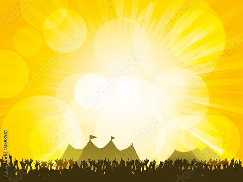 Festival crowd background