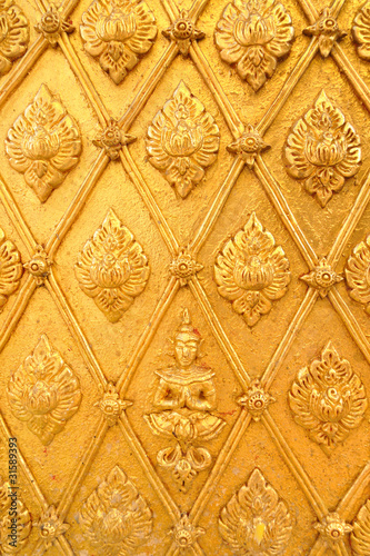 Wall of Thai Temple