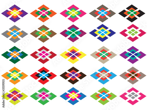 The symmetry ornament with parallerograms