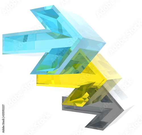 Abstract colored background with arrows