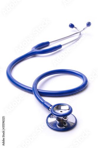 The stethoscope isolated  on the white background