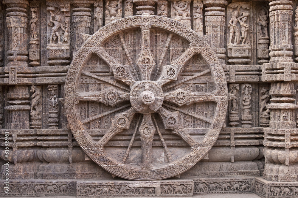 Surya Hindu Temple at Konark, Orissa, India. 13th Century AD