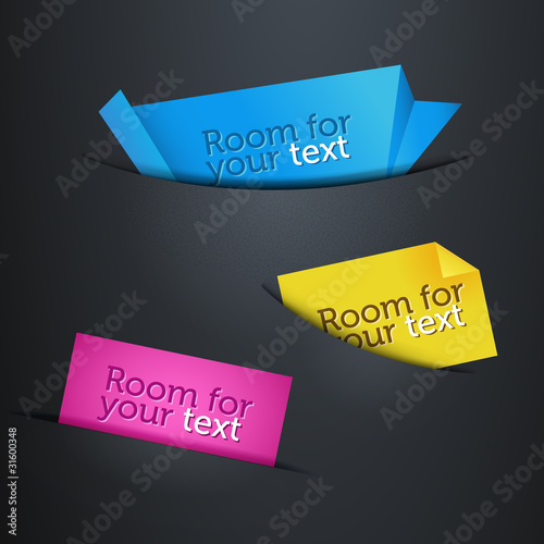 set of labels in the pockets