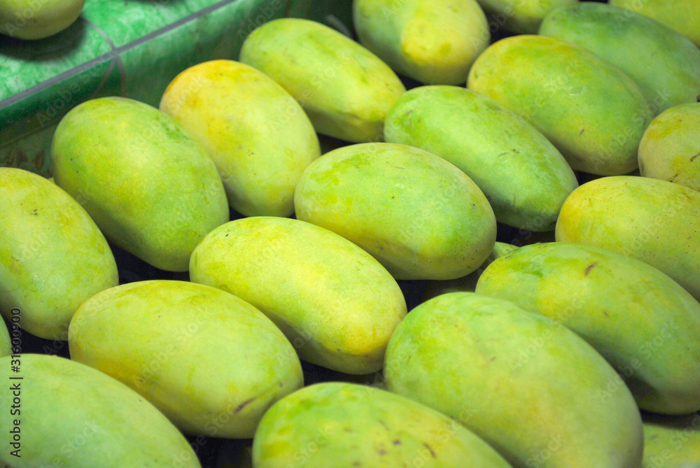 green mango in market