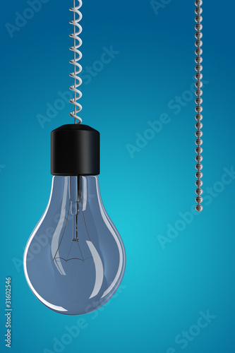 Light bulb with chain