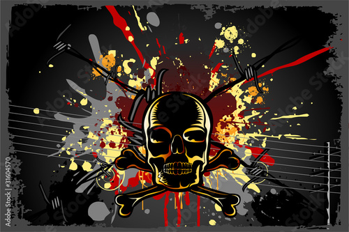 Grungy Skull Background