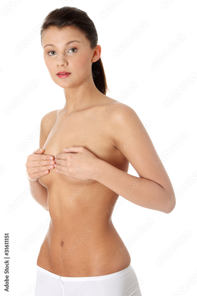 Portrait of the attractive topless woman Portrait of the attractive topless woman