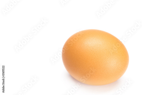 large egg isolated on white