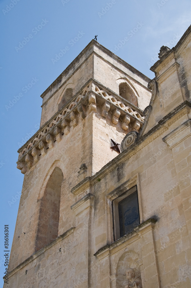 St. Pietro Caveoso Belltower Church. Matera. Basilicata.