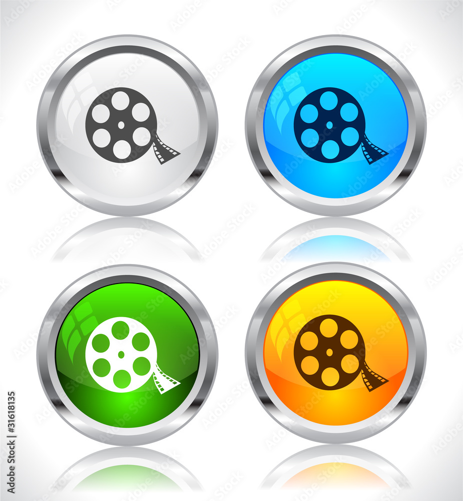 Metal web buttons. Vector eps10. Metal web buttons. Vector eps10.