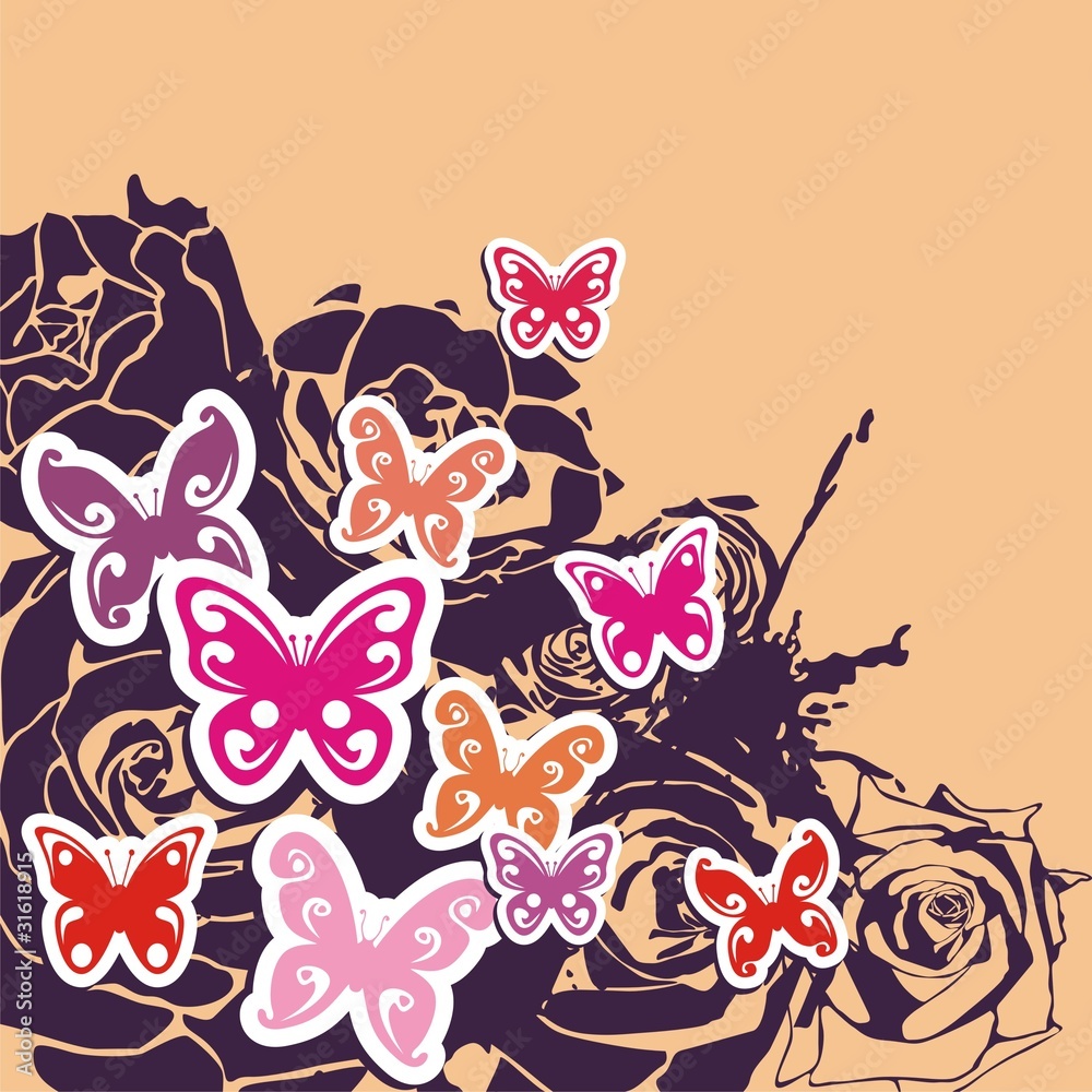 floral vector postcard floral vector postcard