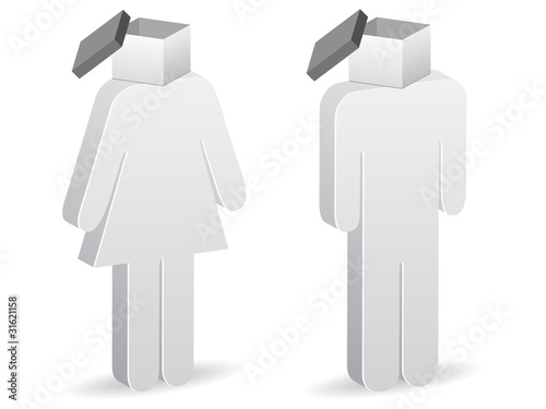 people with open box on had
