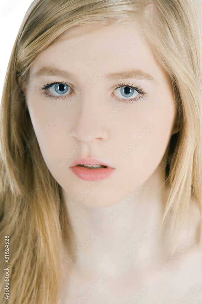 Portrait of beautiful young woman close up Portrait of beautiful young woman close up
