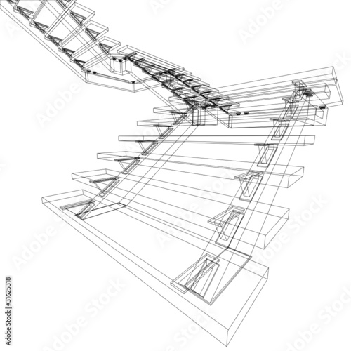 abstract sketch of stairs