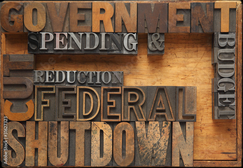 Принти на полотні words related to a possible government shutdown