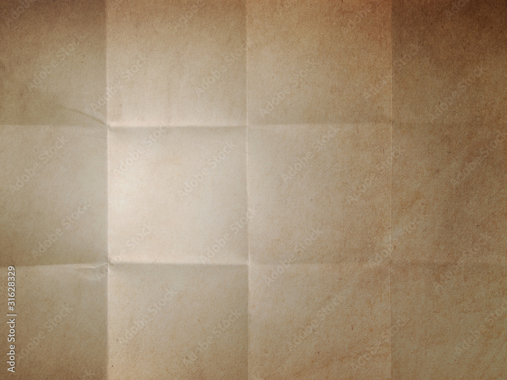 Folded old brown paper