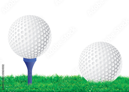 Balle de golf su le green