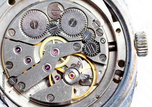 Macro of old watches