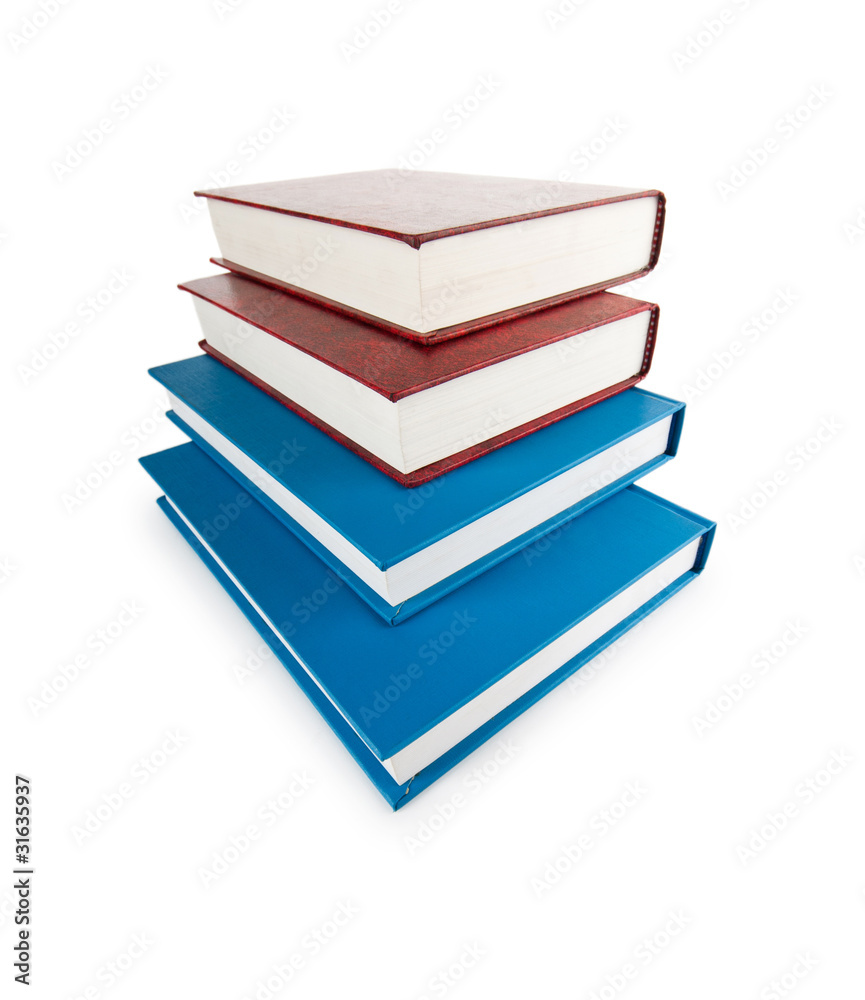 Stack of books isolated on the white background Stack of books isolated on the white background
