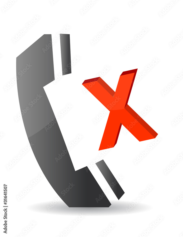 Obraz premium missed call illustration icon
