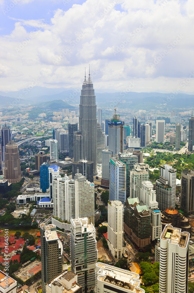 Naklejka premium Kuala Lumpur (Malaysia) city view