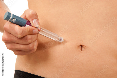 Diabetes dependent  humalog human insulin shot photo
