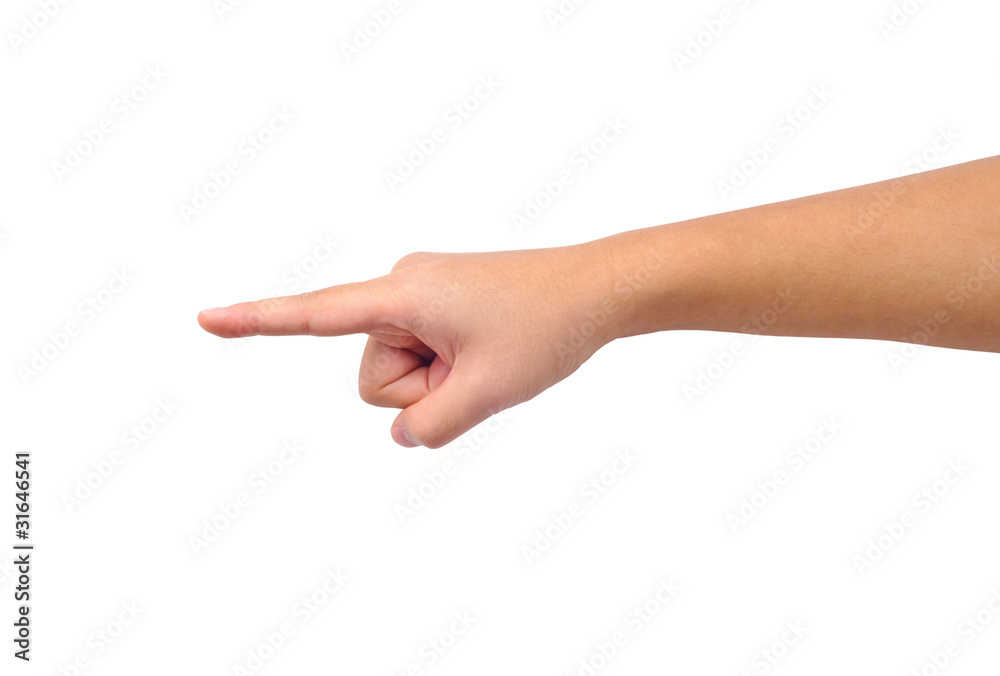 Human hand pointing Human hand pointing
