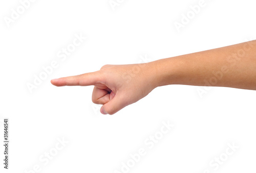 Human hand pointing