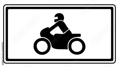 Zusatzzeichen Motorrad Führerscheinklasse A