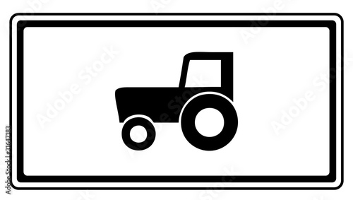 Zusatzzeichen Traktor Trecker Führerscheinklasse T