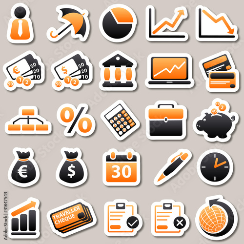 economic Orange Stickers