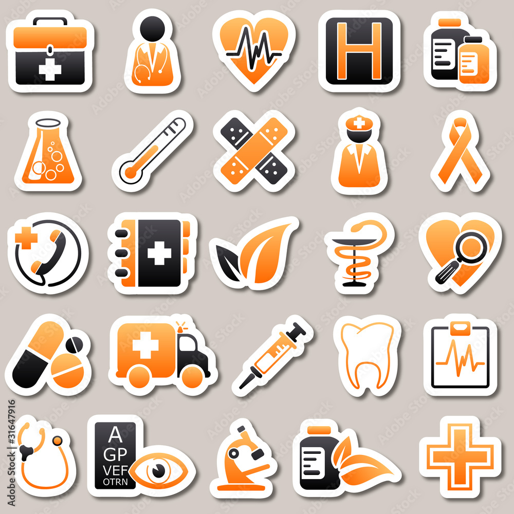 medicine Orange Stickers medicine Orange Stickers