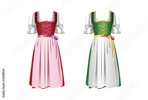 A pair of dirndl dresses