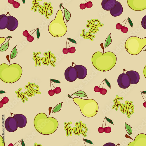 Seamless fruit wallpaper