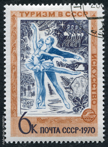 Postage stamp USSR 1970: Tourism in USSR - Art photo