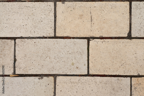 Tiled mosaic concrete pavement