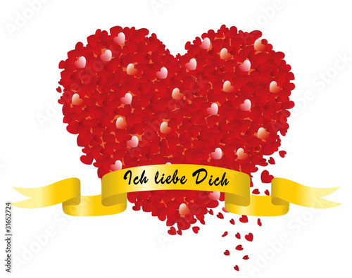Herzchen mit "Ich liebe Dich" Banner