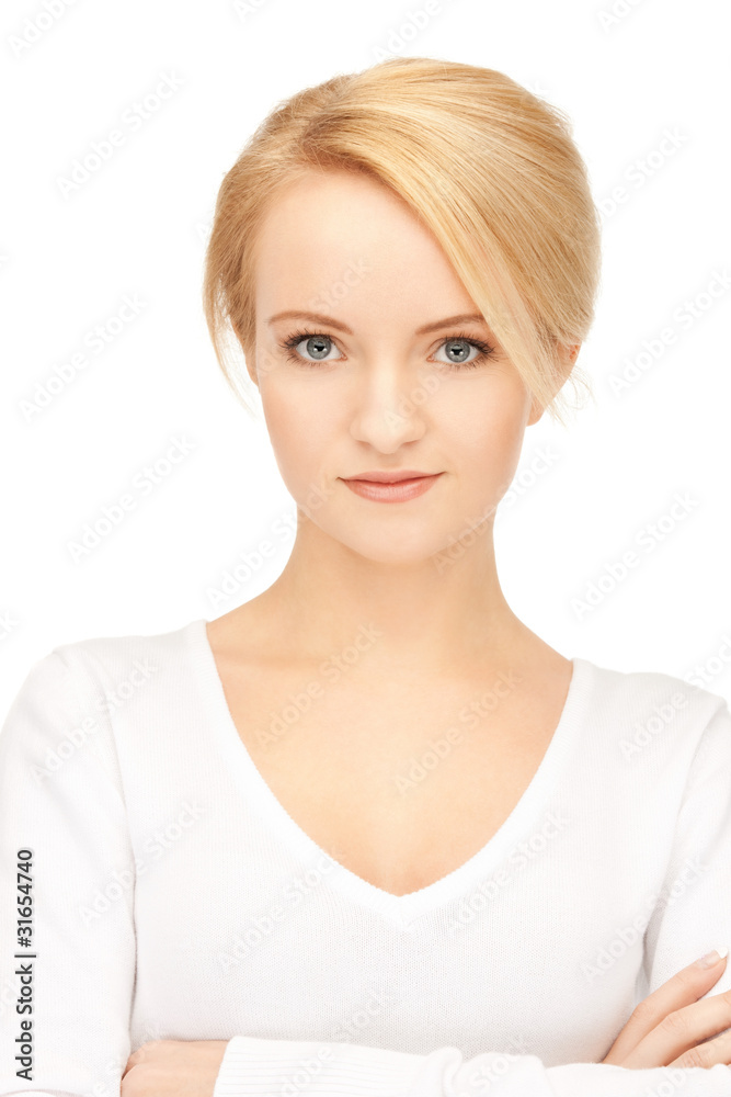 happy and smiling woman. happy and smiling woman.