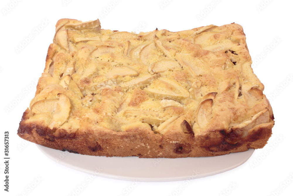 Homemade apple pie. Isolated on white Homemade apple pie. Isolated on white