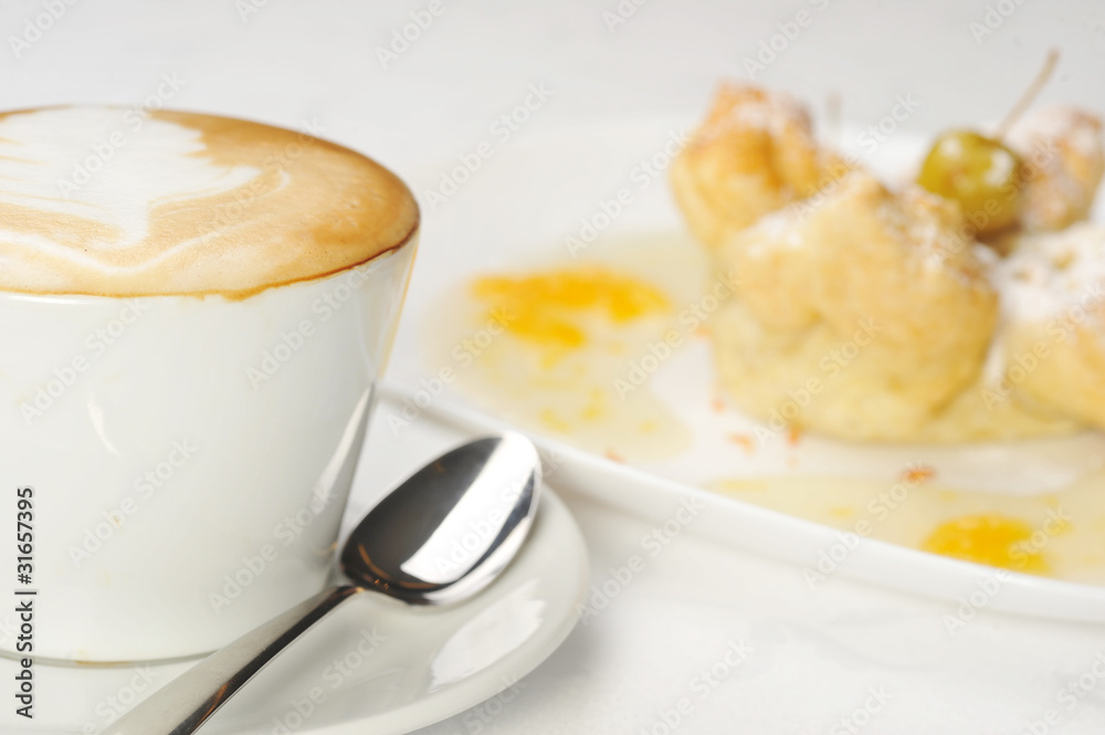 cake with syrup and coffee cake with syrup and coffee