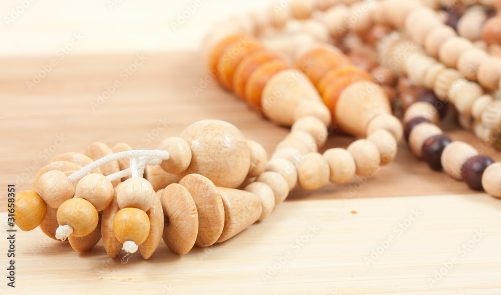 Wooden beads necklaces